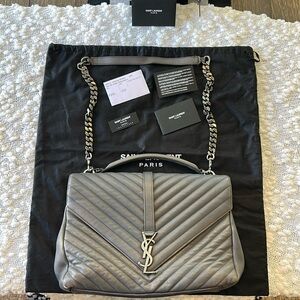 YSL College bag L grey